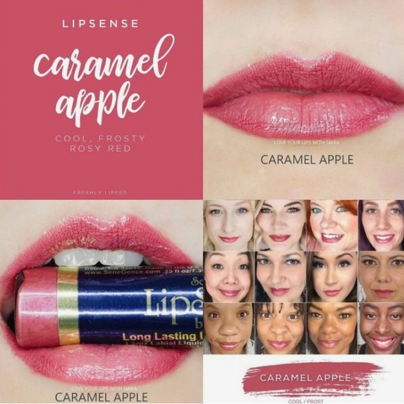 LipSense Caramel Apple Lipstick - Cool Rosy Red - Picture 1 of 4